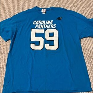 NFL Team Panthers Jersey Apparel Blue Shirt